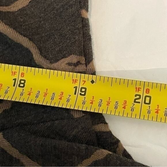 Chalet Brown Tan Faux Wrap Long Tunic Top Size S - Picture 11 of 11